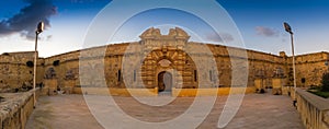 Manoel Island, Malta - Panoramic view of the entrance of Fort Manoel