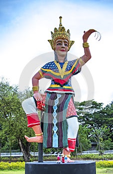 Manohra statue at Phatthalung, Thailand.