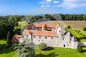 Manoir d`Ango, a Renaissance castle and palace, Italian-built French historical monument near Dieppe, France.