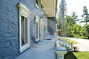 Front porch of the Manoir Papineau National Historic Site of Canada photo