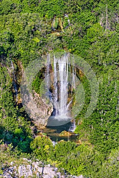 Manojlovac waterfall, Krka National Park, Croatia. Manojlovac waterfall, national park Krka in Croatia. View on the Manojlovac