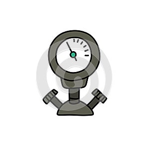 Manometer doodle icon, vector illustration