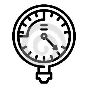 Manometer fuel icon, outline style