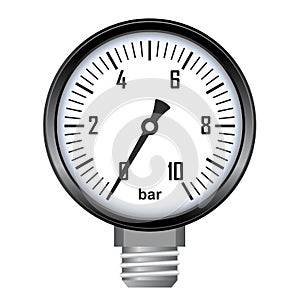 Manometer gauge vector icon