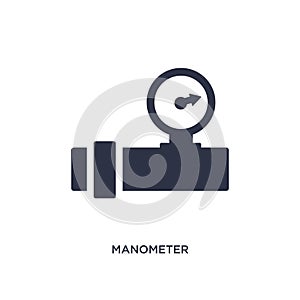 manometer icon on white background. Simple element illustration from measurement concept