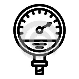 Manometer machine icon, outline style