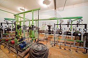 Manometers in the boiler