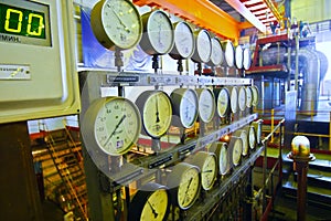 Manometers at power plant