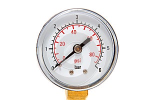 Manometre for pressure measurement on a white