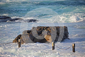 Manon Rockpool swallowed up in rough weather photo