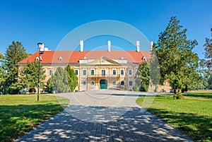 Manor house from the 17th century in park in Malacky Slovakia