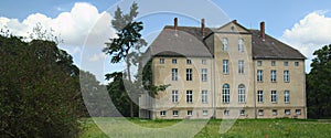 Manor house, listed as monument in Alt Plestlin, Mecklenburg-Vorpommern, Germany