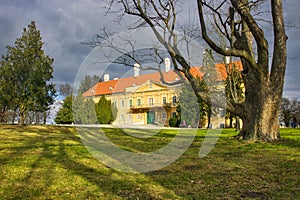 Manor house from the 17th century in park in Malacky Slovakia