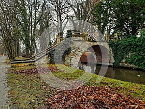 Manor Park in the city of IÅ‚owa, in western Poland.