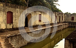 The Manora fort trench with hall windows.