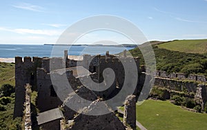 Manorbier castle in South Wales