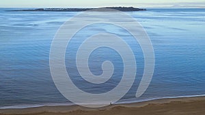 Mansa beach aerial aiew, punta de este, uruguay