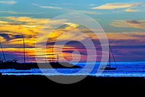 Mansa Beach Sunset Scene, Punta del Este, Uruguay