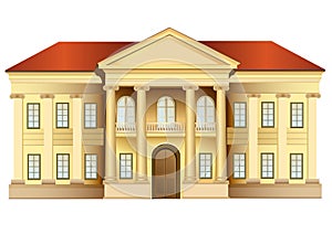 Mansion with columns vector photo