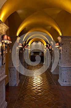 Mansion home interior front hall entrance