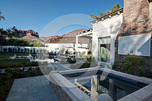 Mansion home outdoor plaza patio