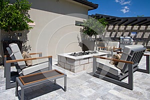 Mansion home outdoor plaza patio