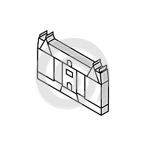 mansion house isometric icon vector illustration