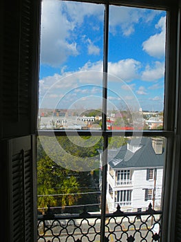 Mansion Window View of Charleston