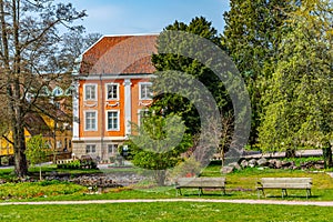 Mansions at the Kulturen open-air museum in Lund, Sweden photo