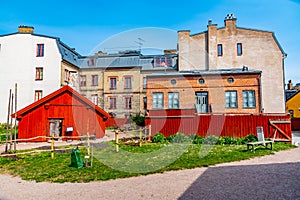 Mansions at the Kulturen open-air museum in Lund, Sweden photo