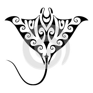 Manta ray tattoo
