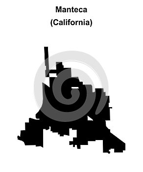 Manteca outline map