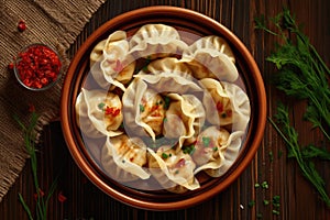 Manti, an esteemed Asian delicacy, represents the culinary heritage and collective identity of diverse Asian cultures. Generative