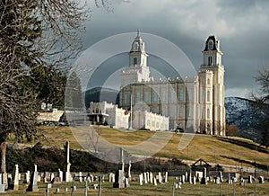 Manti Utah Mormon LDS Temple early spring