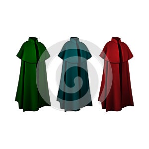 Mantle, cloak, cape. Vector illustration.