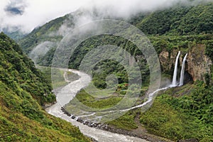 Manto de la novia (bridal veil) waterfall photo