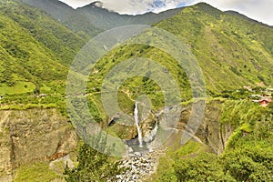 Manto de la Novia waterfall in Ecuador photo