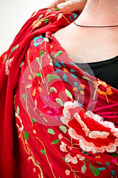 Manton shawl used in flamenco dance photo