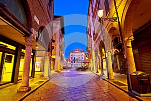 Mantova city street evening view