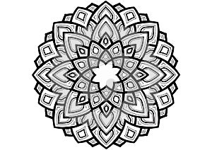 Mantra Mandala, for Coloring By ArtByUncle