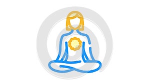 mantra meditation color icon animation