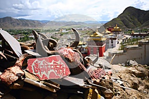 Mantra Om Mani Padme Hum, Monastery tibet