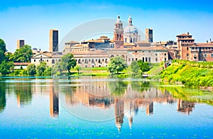 Mantua cityscape in Lombardy, Italy