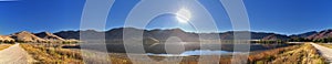 Mantua Reservoir landscape views. Mantua is a small town on the eastern edge Box Elder County, Historically known as Box Elder Val