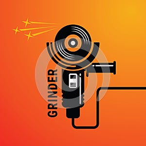 Manual angle grinder vector image