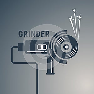 Manual angle grinder vector image