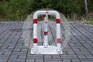 Manual car parking barrier with lock photo
