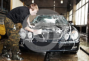 Manual car washing