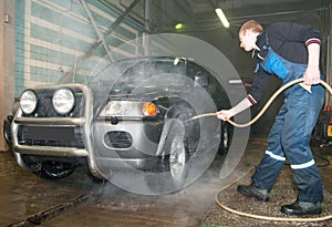 Manual car washing