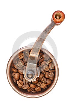 Manual coffee grinder or burr mill